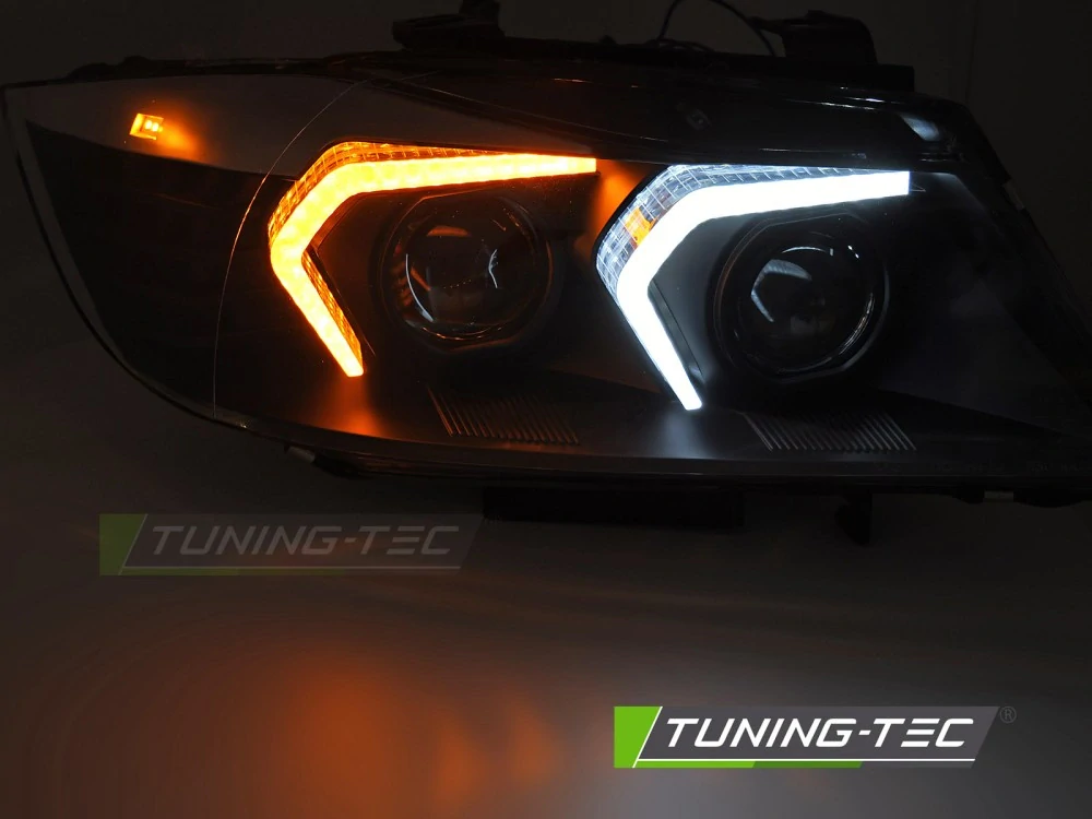 PŘEDNÍ SVĚTLA LED, ČERNÉ, BMW E90 / E91 LCI (2009–2011) XENON AFS