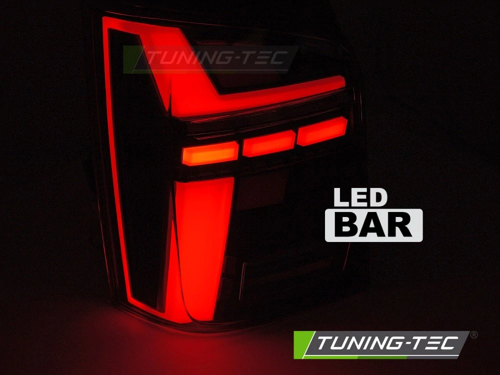 Zadní světla VW T5 04/03-09 / 10-15 zad.výklopné dveře, červená LED SEQ