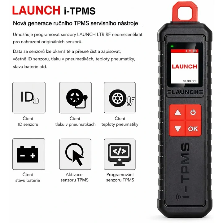 Tester / programátor TPMS senzorů 315 / 433MHz