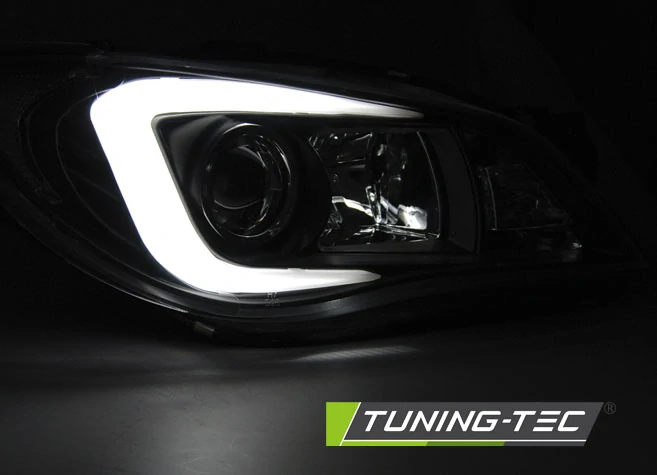 Přední světla Subaru Impreza II GD 06-07 TUBE LIGHT černá