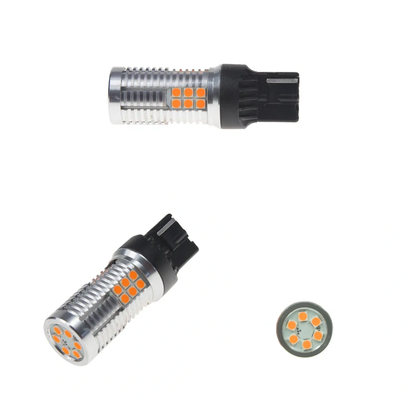 LED žárovky T20 (7440) oranžová, 12-24V, 30LED/3030SMD