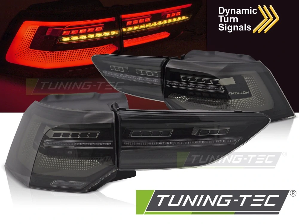 Zadní FULL LED světla pro VW Golf VIII Hatchback (2019–2024) s dynamickým blinkrem – Kouřová