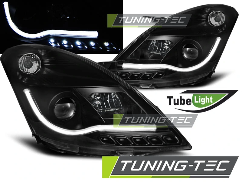 Přední světla Suzuki Swift (2010–2017) Tuning Tube LED, černé