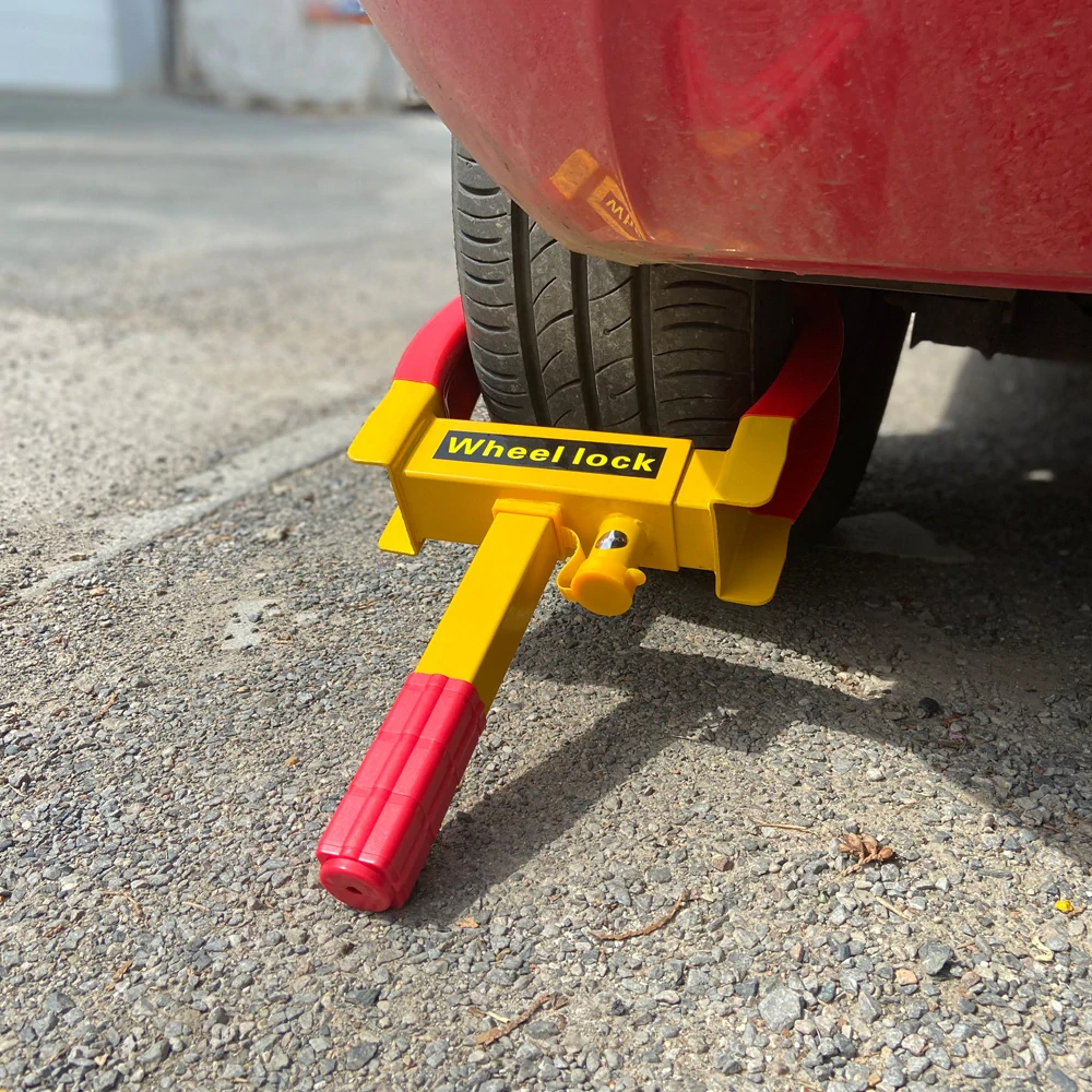 Mechanický zámek na kolo automobilu (botička proti krádeži)