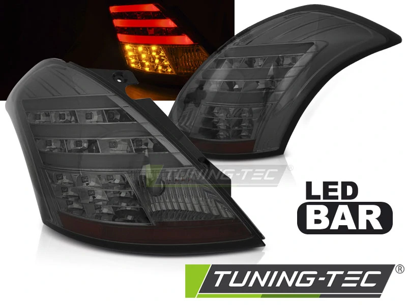 Zadní světlomety Suzuki Swift (2010–2017) LED Bar – Kouřové (Smoked)