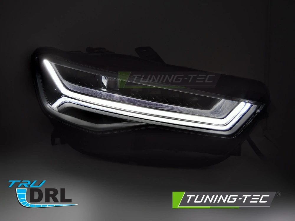 Přední FULL LED světlomety Audi A6 C7 (2014–2018) s sekvenčním blinkrem a DRL – Náhrada za Xenony (Pár)