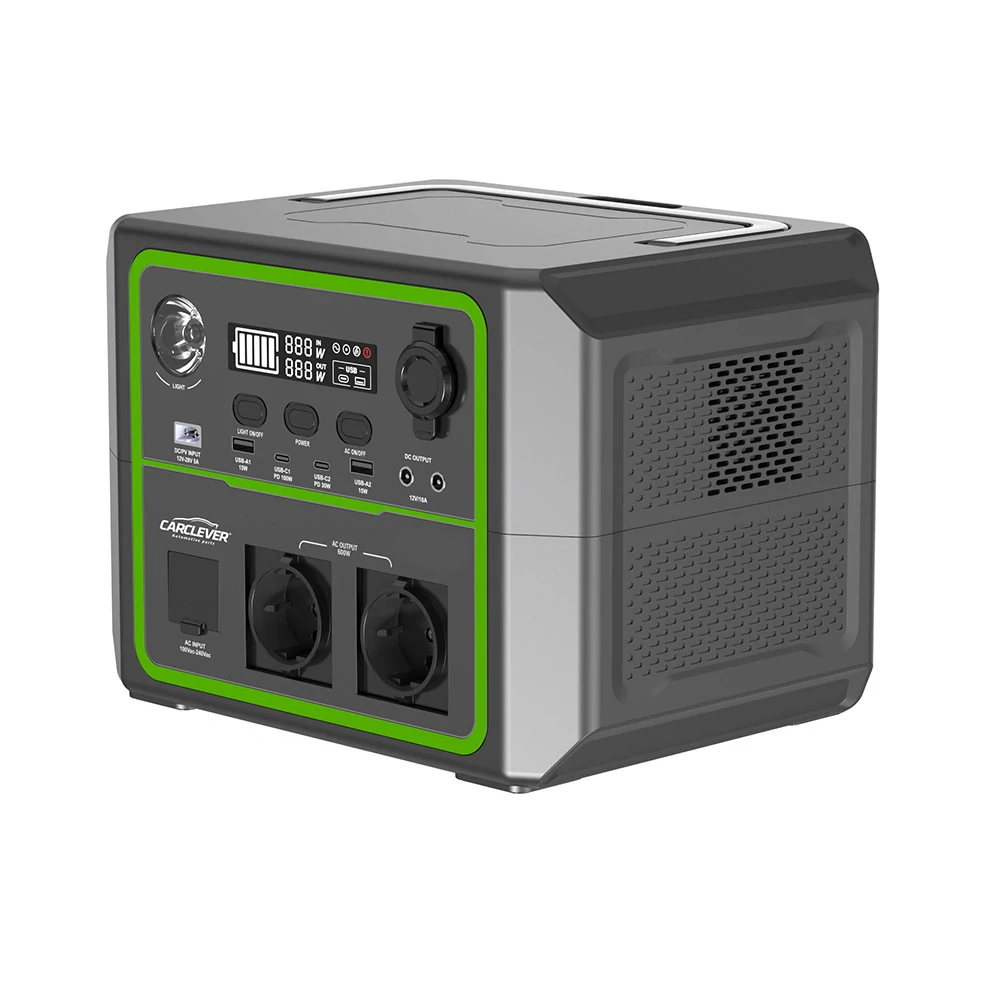 Přenosná nabíjecí stanice CARCLEVER 600W (336 Wh) – Multifunkční powerbanka 230V