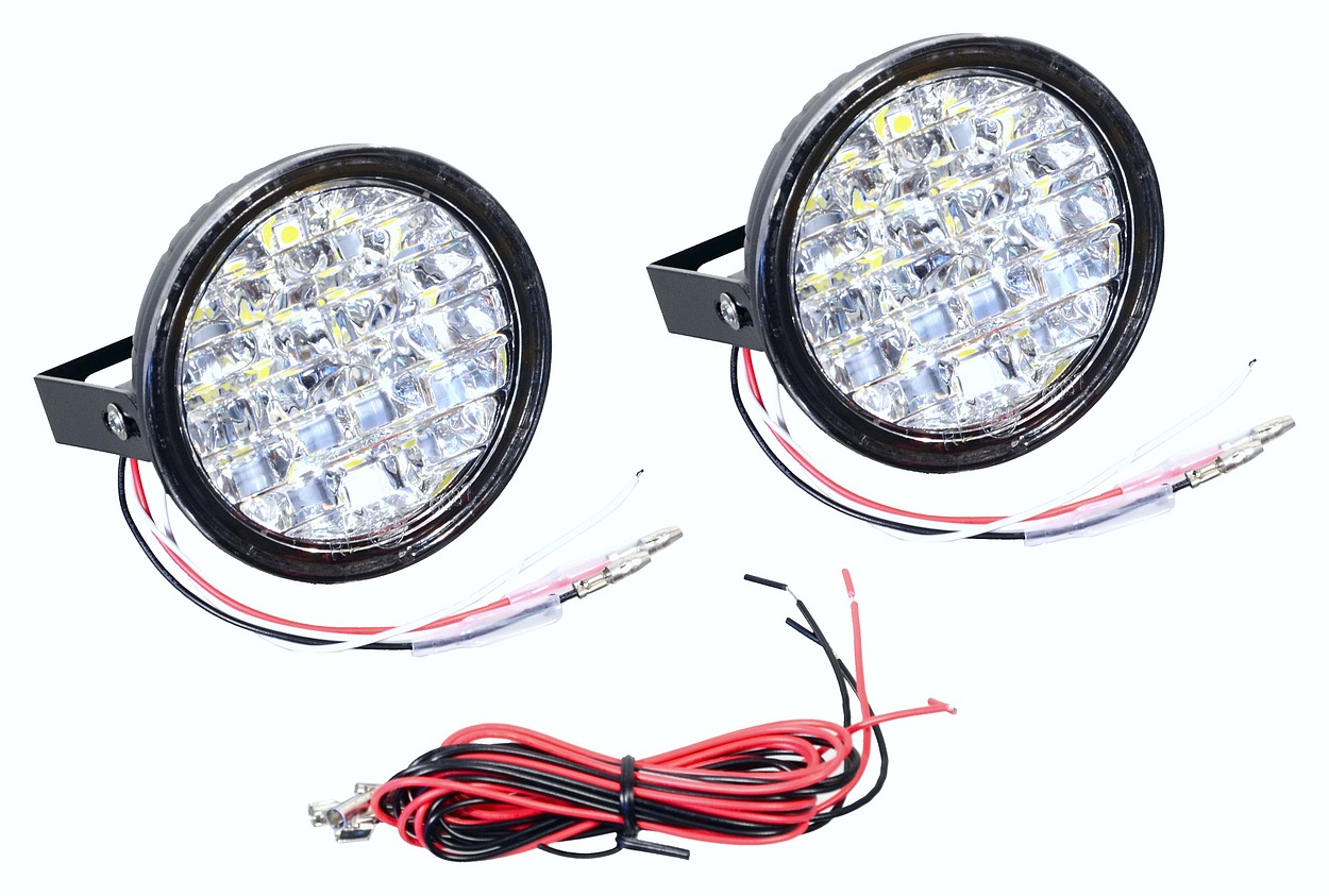 Světla pro denní svícení kulatá RL HOMOOLOGACE 18LED on/off 12V