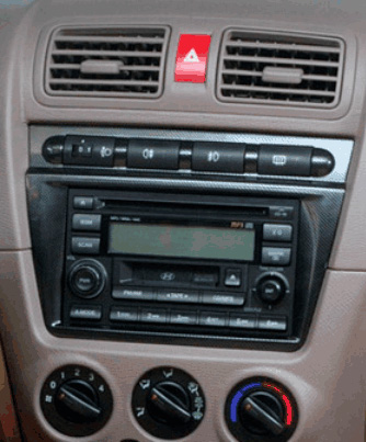 2DIN redukce pro Kia Picanto 2004-07 antracit