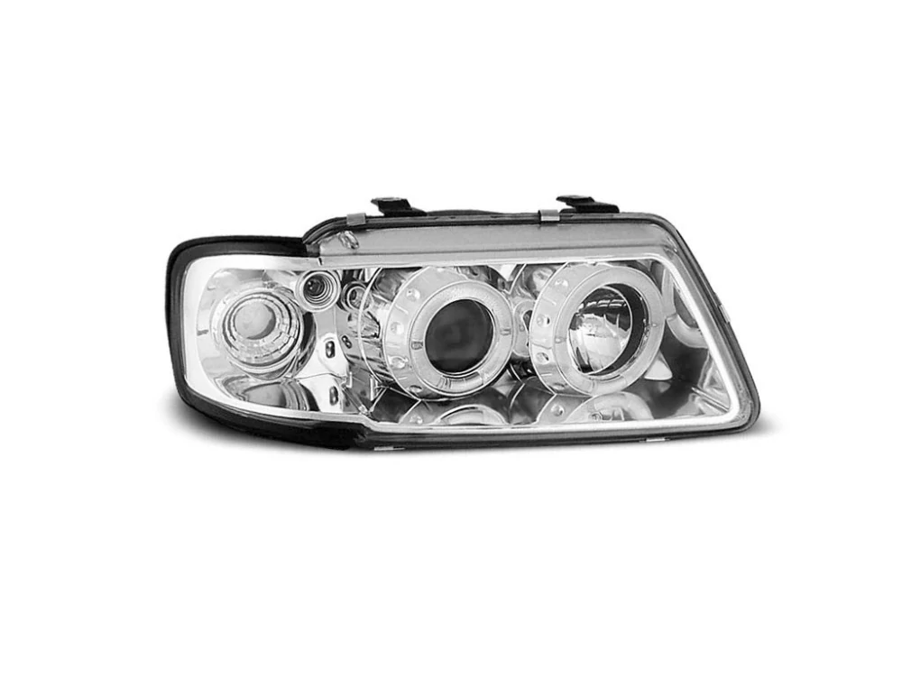 Přední světla Audi A3 8L 96-00 Angel Eyes - chrom