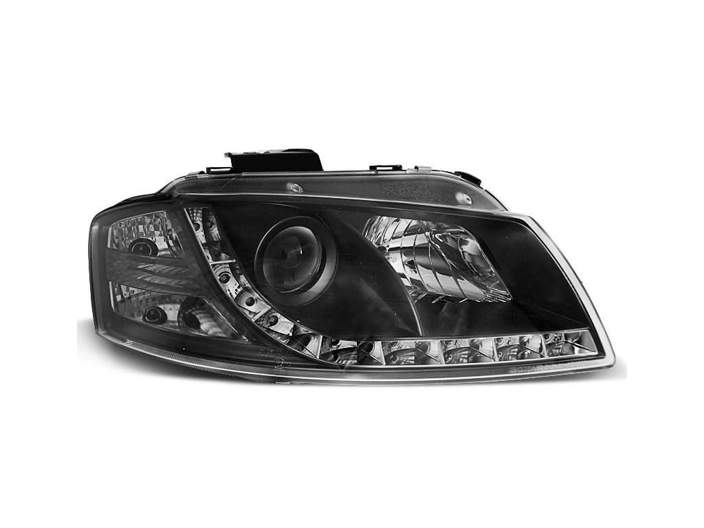 Přední světla Audi A3 8P, 2003-2008, LED Daylight, černé black