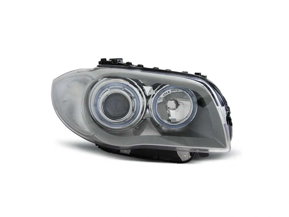 PŘEDNÍ SVĚTLA BMW 1 E87, E81, 2004-2007, ANGEL EYES, CHROM