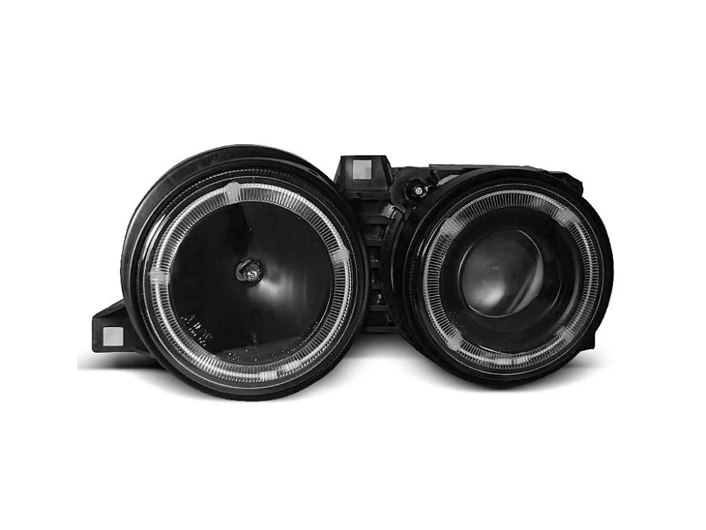 Přední světlomety, světla, lampy BMW E30, 1982-1994, Angel Eyes, černé black CCFL kroužky LPBM18
