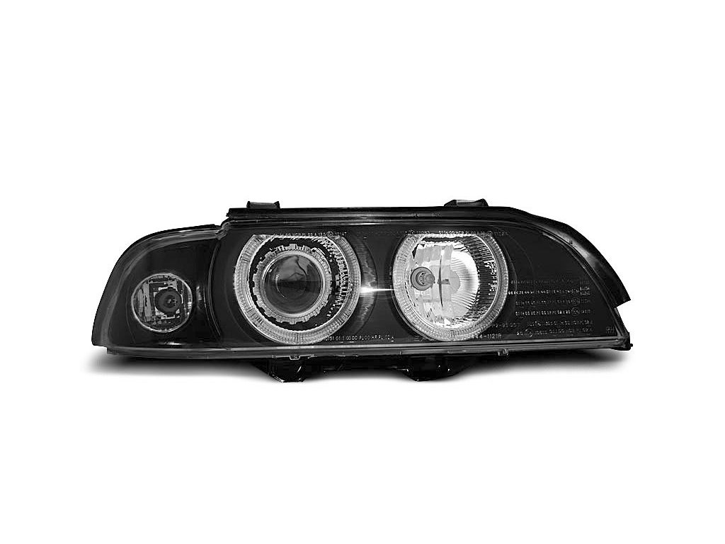 Přední světla BMW E39 95-03 Angel Eyes XENON- černé
