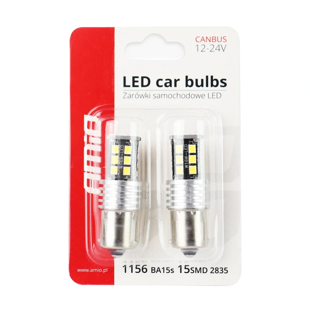 LED žárovka 12V s paticí BA15s bílá, 15LED/3SMD