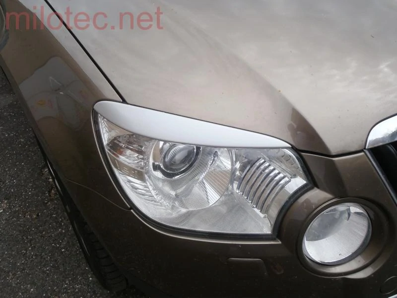 Mračítka předních světel Škoda Yeti (2009 - 2013) - stříbrné - Milotec