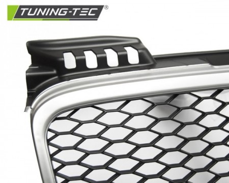 PŘEDNÍ MASKA BEZ ZNAKU RS-TYPE AUDI A4, 2005-2008, STŘÍBRNÝ MAT