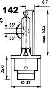 Xenonová výbojka D2S OSRAM 85V 35W P32d-2 XENARC® ORIGINAL