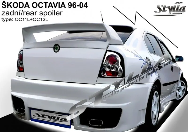 ZADNÍ SVĚTLA, LAMPY ŠKODA OCTAVIA 1 SEDAN, 1996-2000, ČIRÉ, CHROM