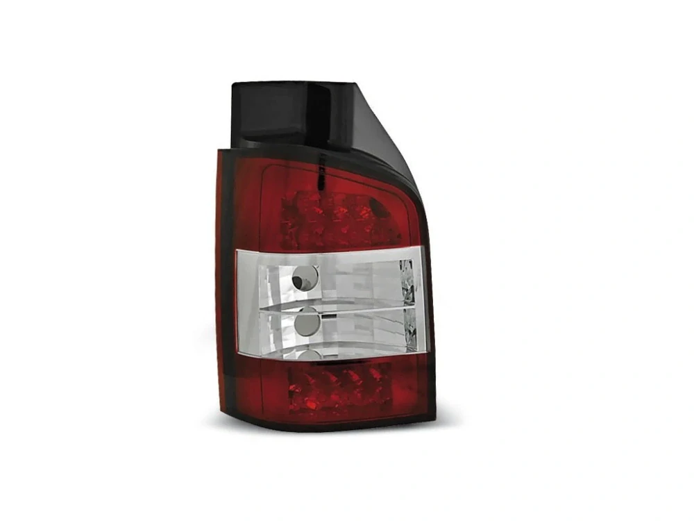 Zadní světla VW T5 03-09 zad.výklopné dveře - krystal/červené LED