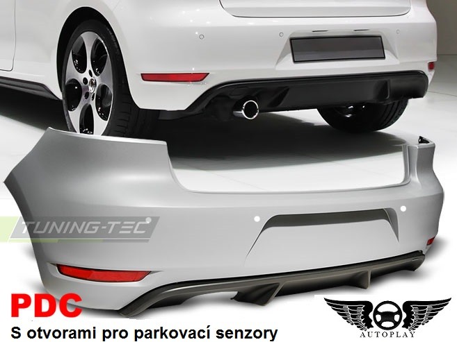 Zadní nárazník VW Golf VI / 6 08- GTI look single PDC