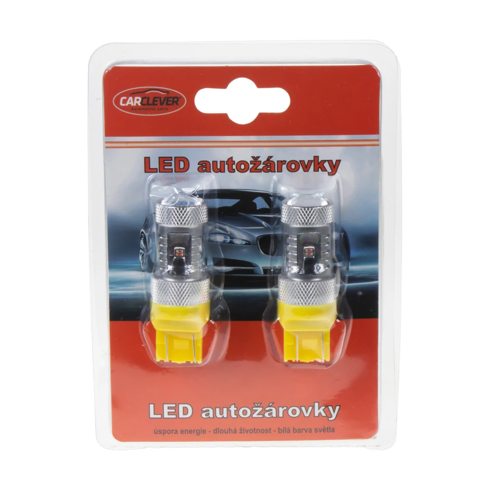 CREE LED T20 (7443) 12-24V, 30W (6x5W) oranžová