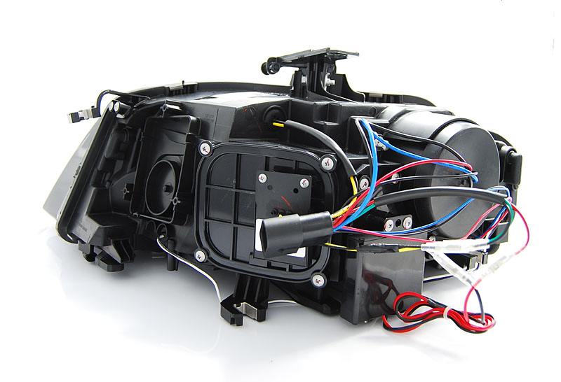 PŘEDNÍ SVĚTLA S LED DENNÍMI SVĚTLY TUBELIGHT AUDI A4 B8 2008-2011 CHROM