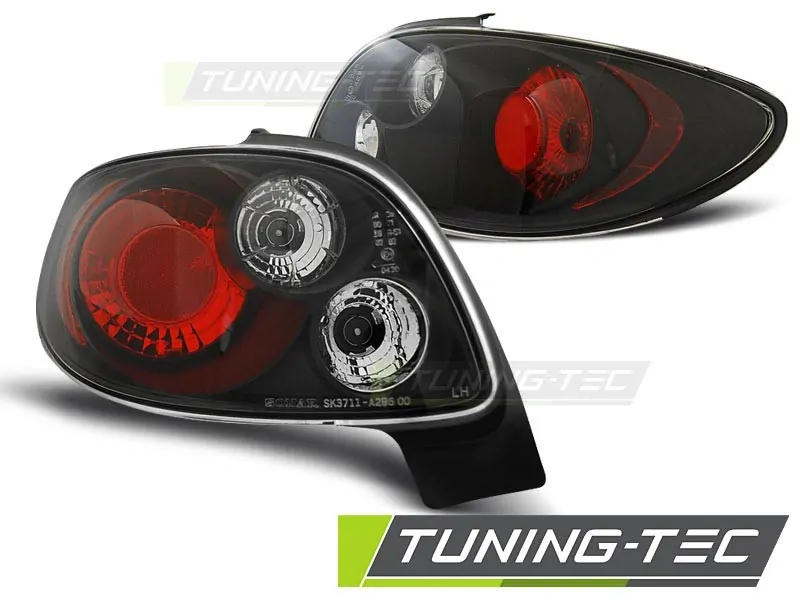 Zadní světla, světlomety, lampy Peugeot 206 CC, 1998-2007, čiré, černé