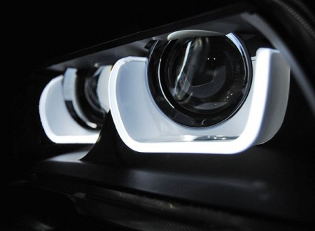 Světla přední BMW X1 E84 08.12-01.14 TUBE LIGHT BLACK