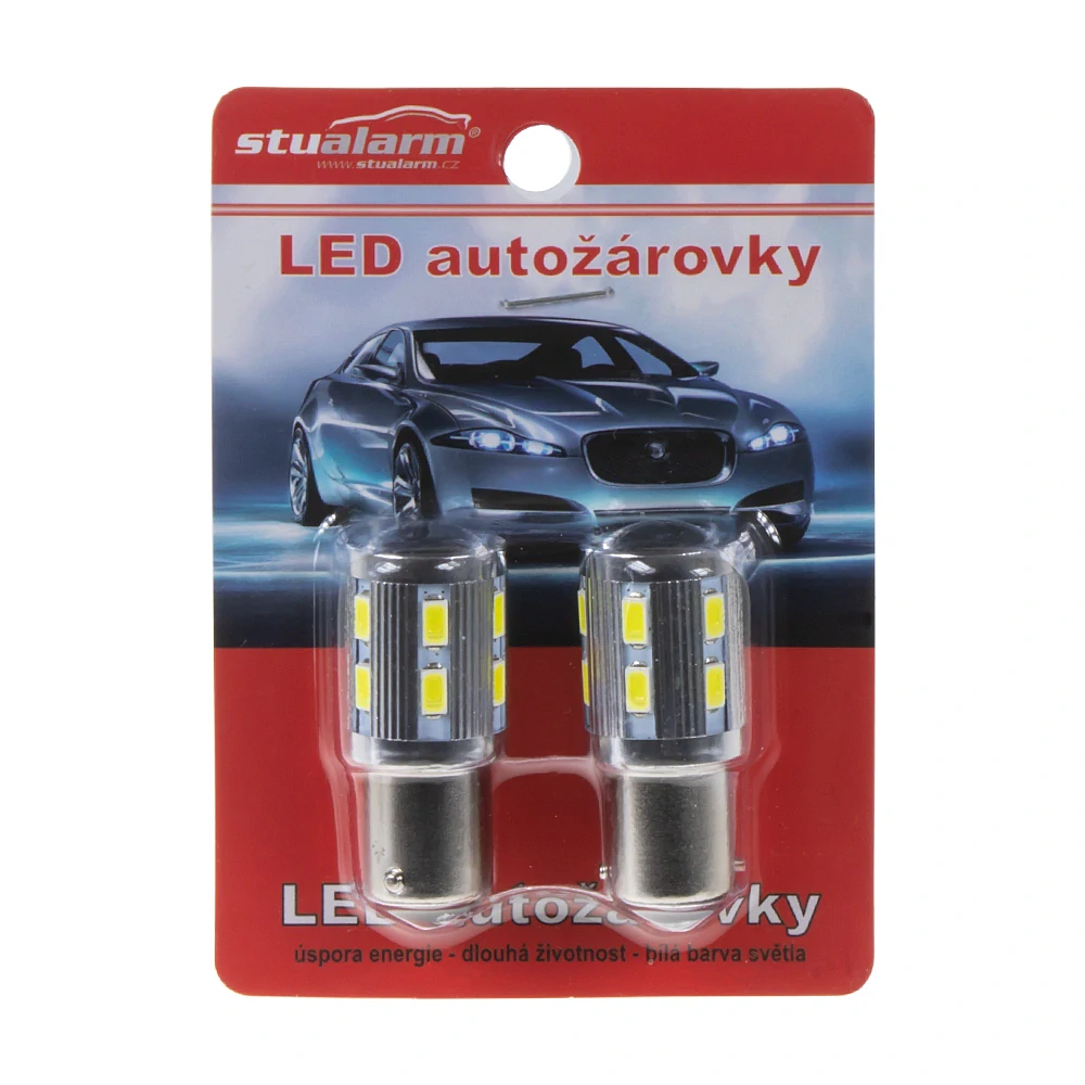 LED BA15d (jednovlákno) bílá, 12-24V, 16LED/5730SMD