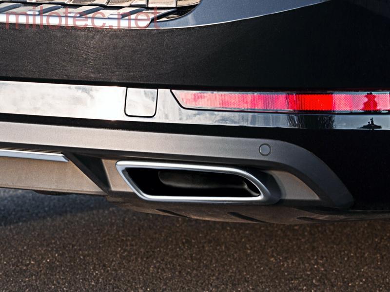 Dummy - koncovky výfuku, ABS - Alu-Brusch, Škoda Superb III. Limousine / Combi