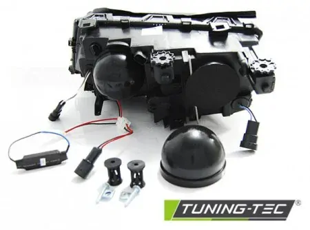 PŘEDNÍ SVĚTLA, SVĚTLOMETY BMW E46 2001-2005, SEDAN, TOURING, ANGEL EYES LED, ČERNÉ