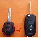Náhr. obal klíče pro VW, Škoda, Seat 2-tlačítkový