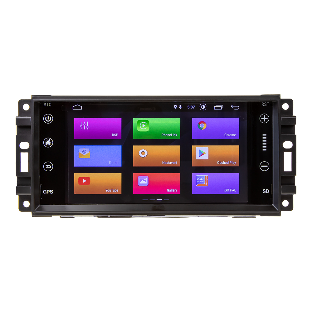 Autorádio pro Jeep 7" LCD, Android 11.0, WI-FI, GPS, Carplay, Mirror link, Bluetooth, 3 x USB