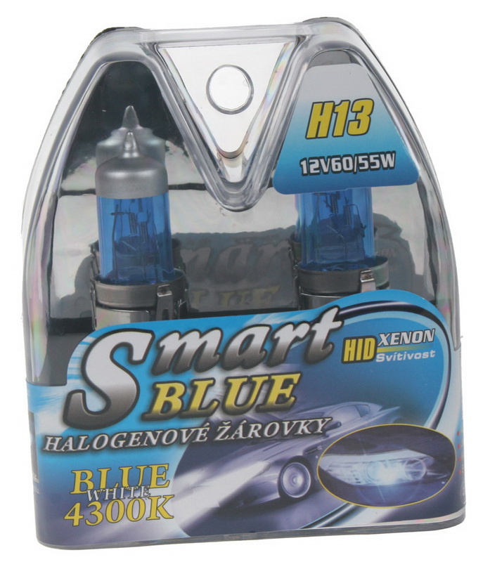 Halogen. žárovka 12V s paticí H13, Blue white 4300K