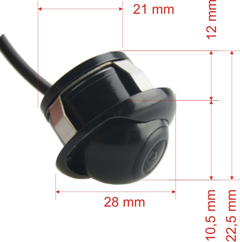 Kamera CCD zavrtávací PAL
