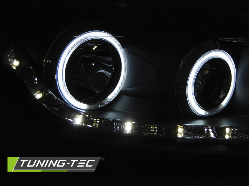 Přední světla Ford Focus II 08-10 ANGEL EYES CCFL černá