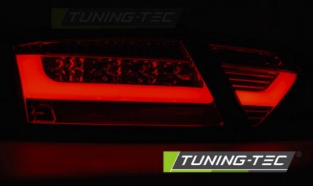 ZADNÍ SVĚTLA, SVĚTLOMETY, LAMPY AUDI A5, 2007-2011, LED BAR, ČERVENÉ, KOUŘOVÉ