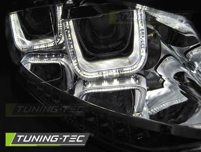 Přední světlomety VW POLO 6R 09-03.14 U-TYPE LED SEQ CHROME