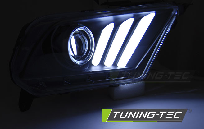 Přední světla Ford Mustang V 10-13 černé TUBE LIGHT