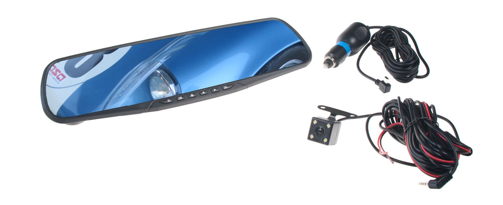 2 kanálová FULL HD kamera integrovaná v zrcátku s 4,3" LCD, české menu