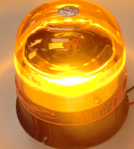 LED maják, 12-24V, 45xSMD2835 LED, oranžový, magnet, ECE R65