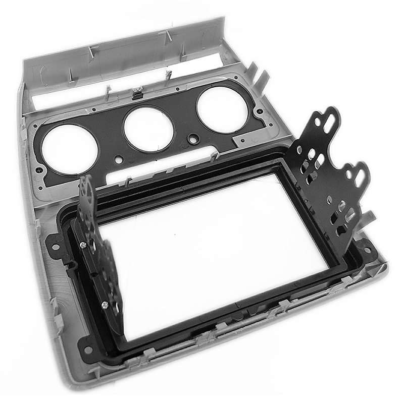 2DIN redukce pro Škoda Octavia 2009-2013 manual Clima šedý