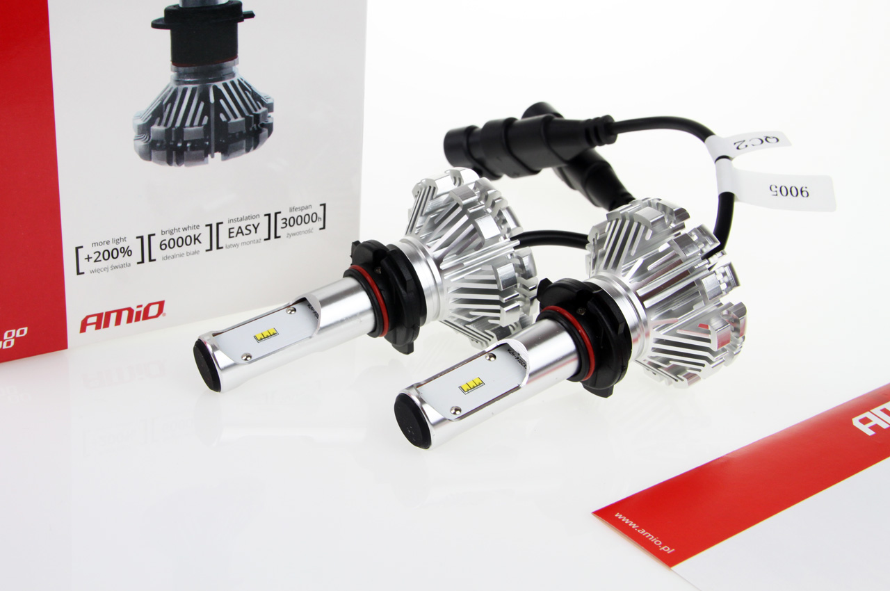 LED žárovky HB3 AMIO COB, 6000K | 5000 LM, SX series