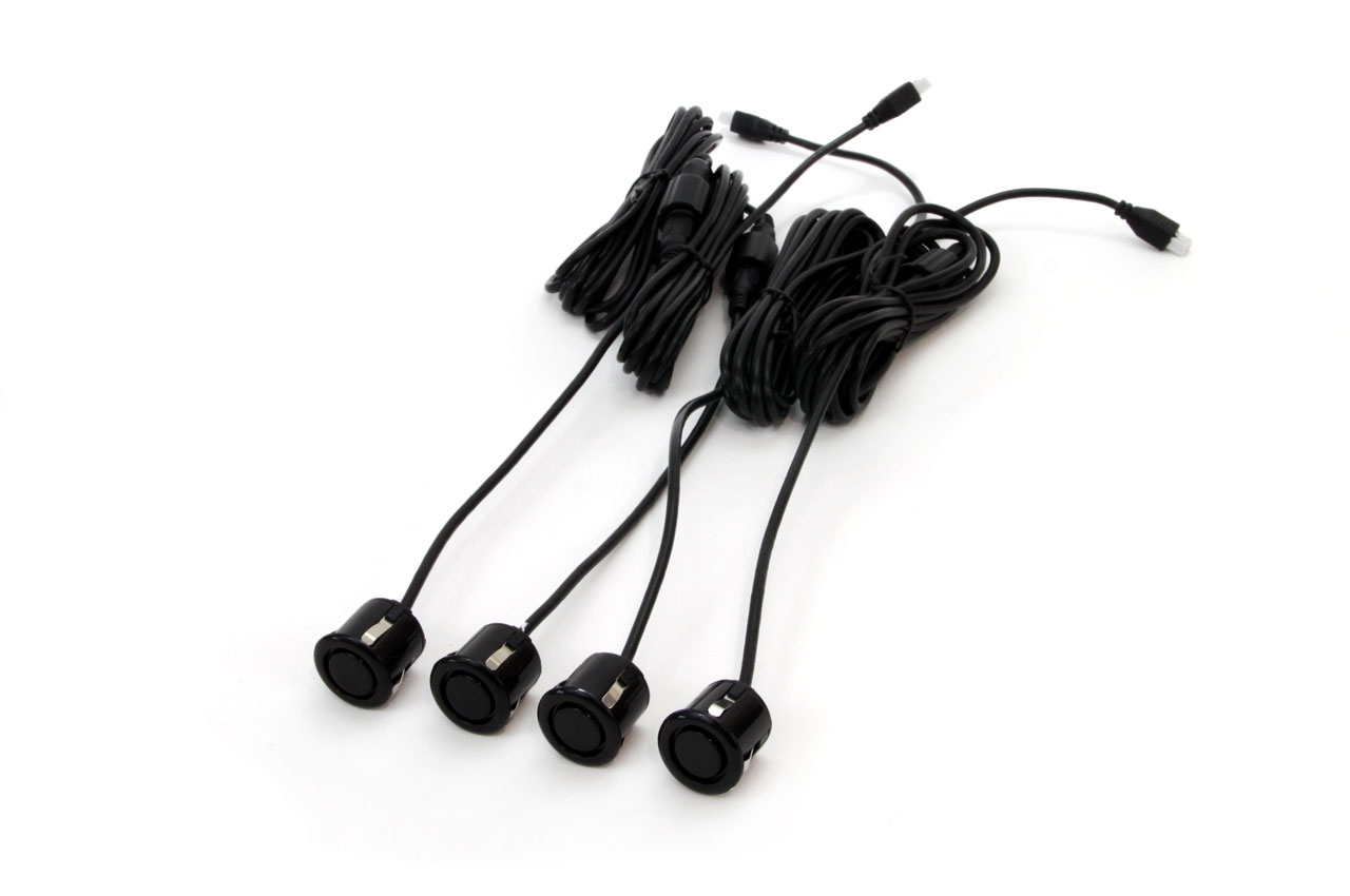 Parkovací asistent 4 černé senzory Gold 18mm s displejem LED - GRAF