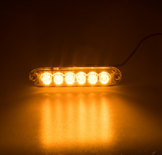 PREDATOR 6x3W LED, 12-24V, oranžový, ECE R10 R65