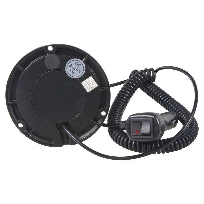 LED maják, 12-24V, 18x1W modrý, magnet, ECE R65
