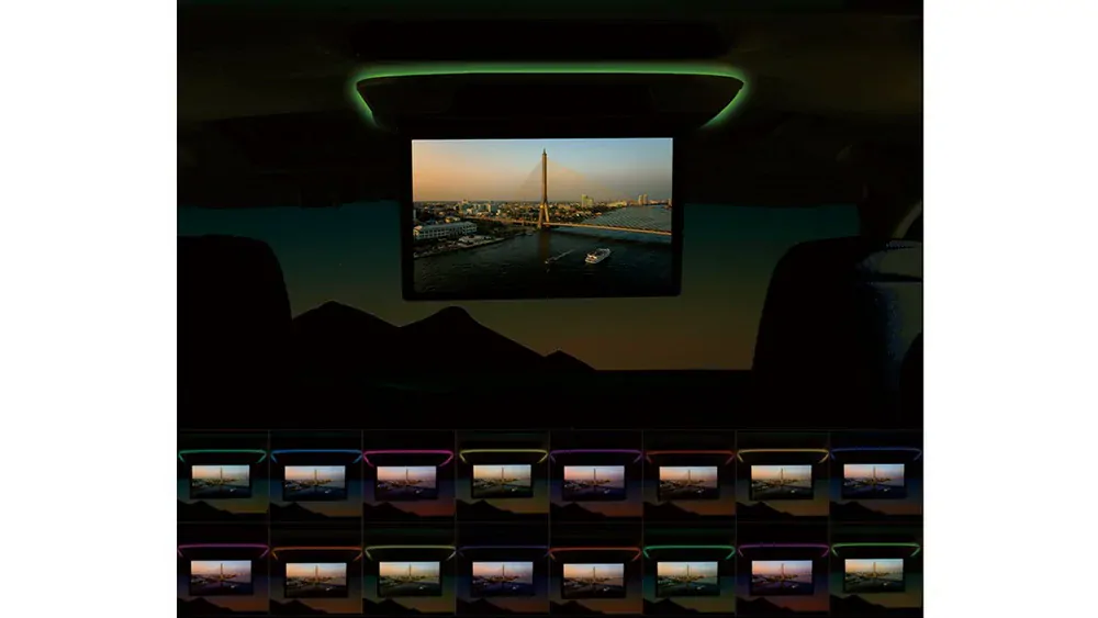 Stropní LCD monitor 13,3" černý s OS. Android HDMI / USB, dálkové ovládání se snímačem pohybu