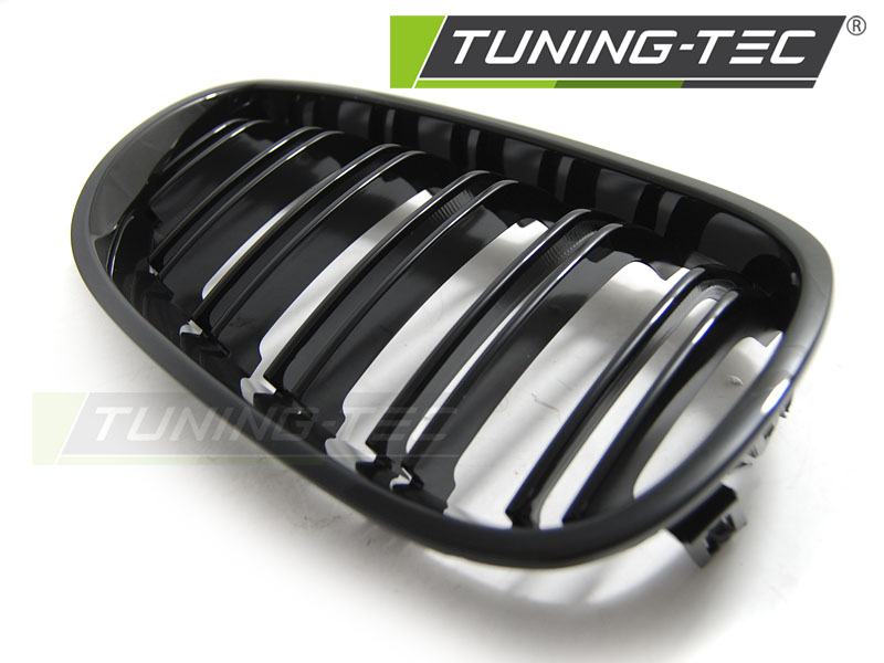 Přední maska, ledvinky BMW E60/E61 03-10 černá lesklá DOUBLE BAR M-LOOK