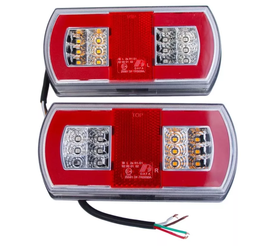 Sada LED světel se 3 funkcemi 12/24V (165x80x36 mm) - Dafa